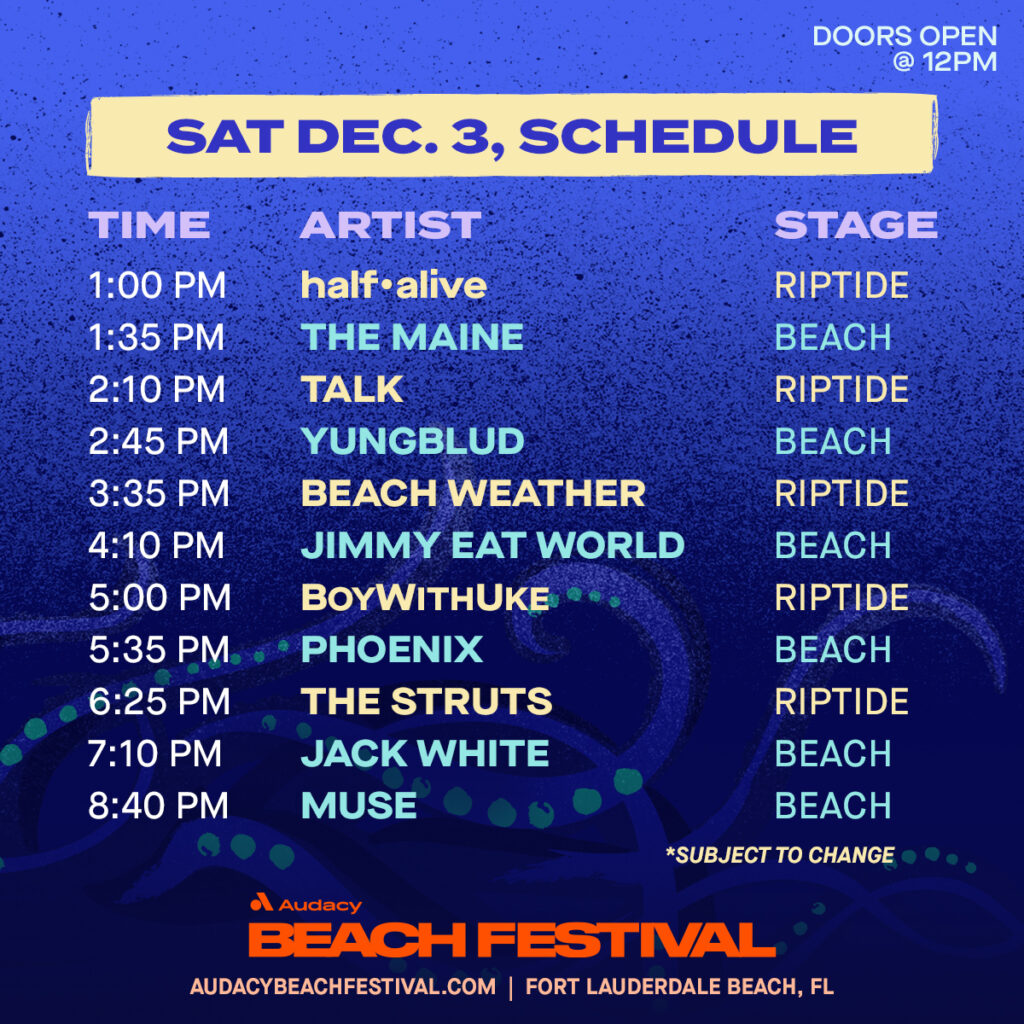 Lineup Riptide Music Festival