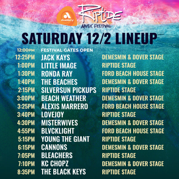 Lineup Riptide Music Festival